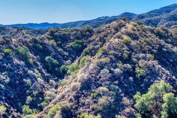 Dramatic hillsides in early fall inland empire California