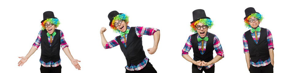 Clown isolated on the white background