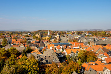 Blick von oben auf Goslar