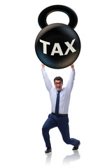 Business concept of tax payments burden