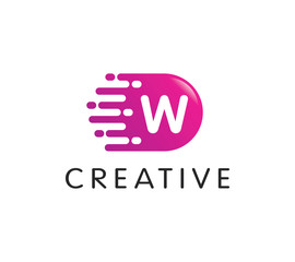 Dots Letter W Logo