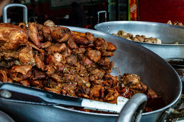 A traditional pork based meal from Ecuador South America
