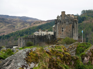 Fototapeta na wymiar Eilean Donan castle - view to the monument from north