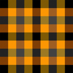 Halloween Tartan plaid. Pattern Scottish cage