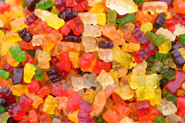colorful gummy bears candy