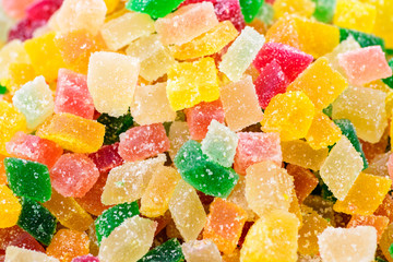 colorful gummy candy squares