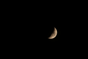 Crescent moon on October 15, 2018