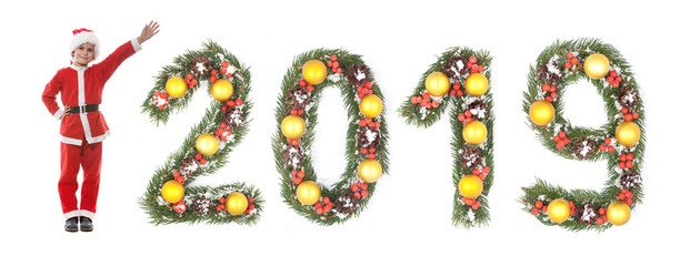 2019 Boy dressed as Santa Claus