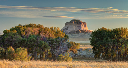 View of the Butte, Pawnee National Grasslands, Colorado, USA