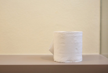 Tissue paper in toilet room.