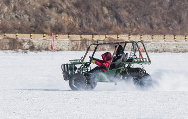Winter playground snow 4WD entertainment