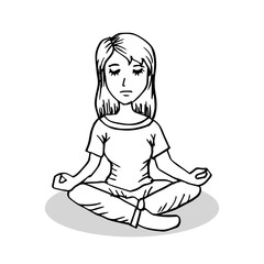 Girl Practicing meditation