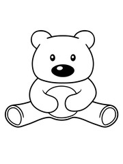 sitzend bär süß niedlich sitzen klein comic cartoon clipart design teddy grizzly grizzlybär dick lustig