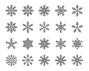 snow flake icons set