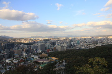 The Skyline of Seoul, Capital of South Korea