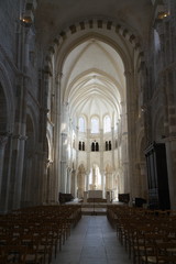 Fototapeta premium Vezelay, France-October 16, 2018: Interior of Basilica Sainte-Marie-Madeleine in Vezelay