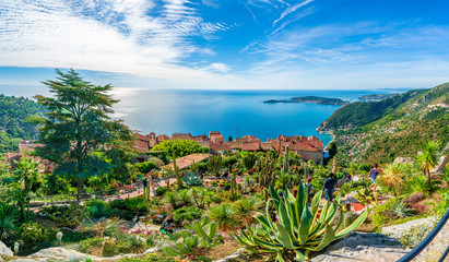 Eze-Dorf an der Küste der französischen Riviera, Cote d& 39 Azur, Frankreich
