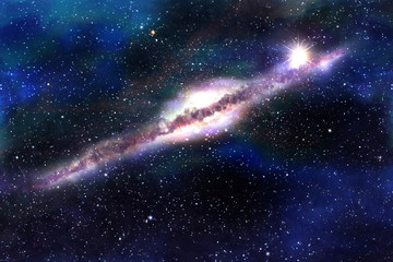 Fototapeta na wymiar Space, galaxies, stars