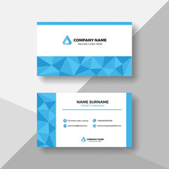 Fototapeta premium Creative business card with abstract blue pattern