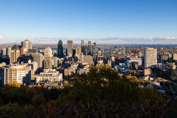 Downtown Montreal seen from the Mount-Royal.