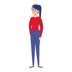 Fototapeta premium woman with christmas sweater