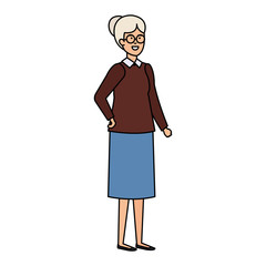 grandmother with december clothes