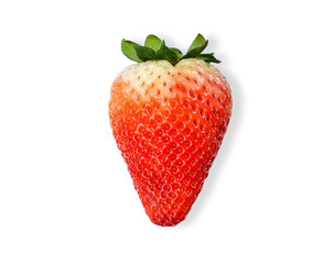 Strawberry isolated on white with clipping path