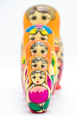 Russian toy matryoshka, on a white background