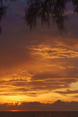 Fototapeta na wymiar Sunset over the Andaman Sea, taken from the Thai Island of Phuket