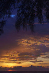 Fototapeta premium Sunset over the Andaman Sea, taken from the Thai Island of Phuket