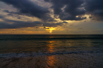 Fototapeta na wymiar Sunset over the Andaman Sea, taken from the Thai Island of Phuket