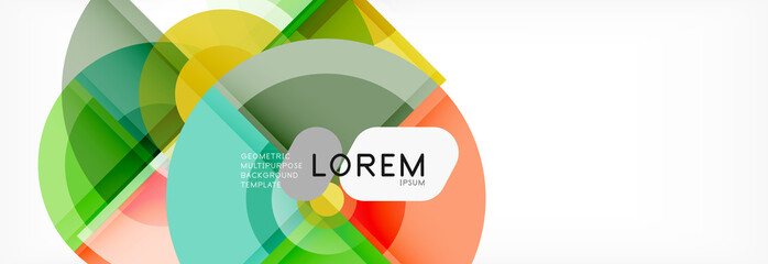 Vector fantastic circle modern geometric background template