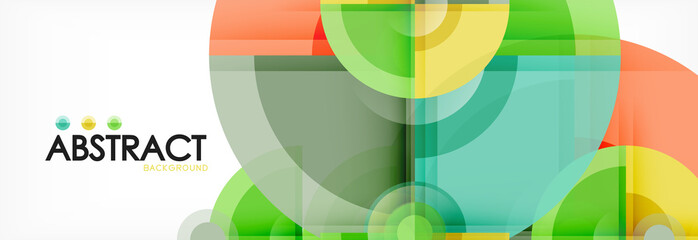 Obraz premium Vector fantastic circle modern geometric background template