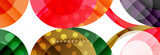 Abstract colorful geometric composition - multicolored circle background