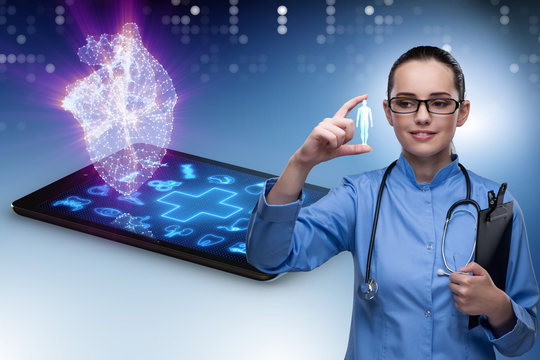 Woman doctor in telemedicine concept