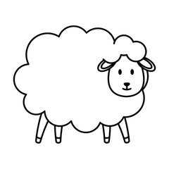cute sheep farm character