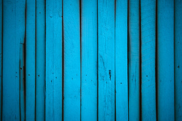 wooden fence blue color