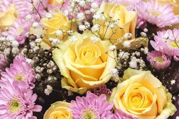 bouquet of yellow roses