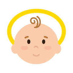 Obraz premium head of jesus holy baby character