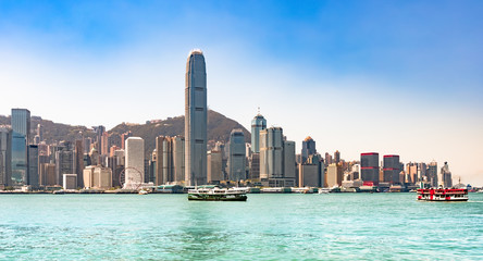 Hong Kong skyline. Panorama