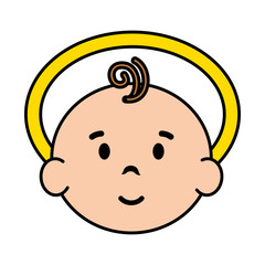 head of jesus holy baby character