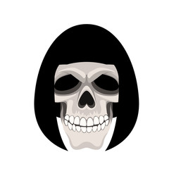  skull vector illustration flat style front side