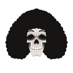 skull vector illustration flat style front side