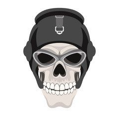 skull vector illustration flat style front side