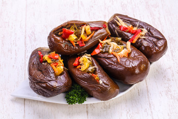 Pickled stuffed eggplant