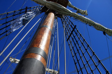 Ship mast on spanish galleon