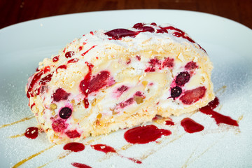 Sweet strawberry cake