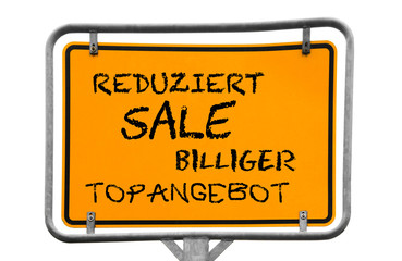 Verkauf Schnäppchen Angebot Wegweiser