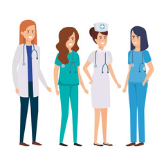 Fototapeta premium group of doctors with nurse