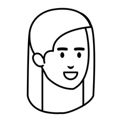 beautiful woman head avatar character